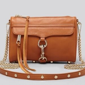 REBECCA MINKOFF Mini MAC Crossbody Bag in Camel